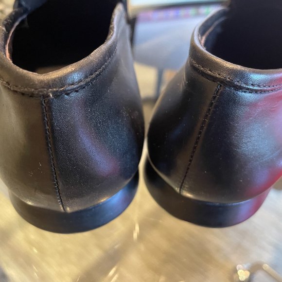 ITALIAN BLACK LEATHER SHOES FOR MEN, GOOD CONDITION, SIZE 9. - Picture 5 of 5